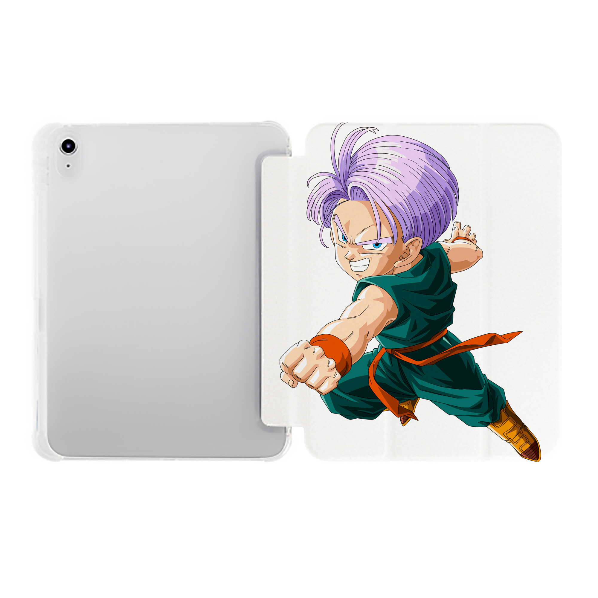 （画像用） ドラゴンボール トランクス（Torankusu）DRAGON BALL Trunks IPad ケース ペン収納付き 三つ折りスタンド PUレザー×シリコン 対応機種9.5/10.5/10.9インチ